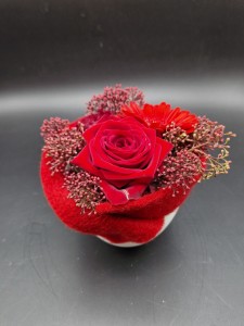Bol en canne à sucre fleuri