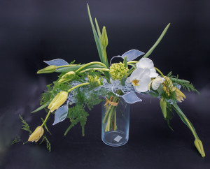 Bouquet horizontal colle chaude